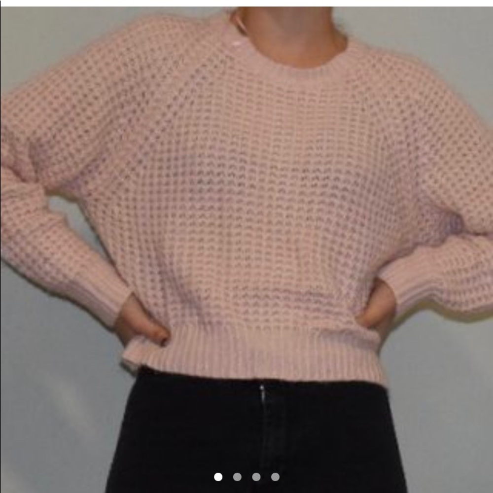 pink knit sweater!